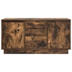 vidaXL Meuble TV avec lumières LED chêne fumé 100x41x50 cm