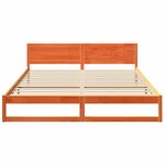 vidaXL Cadre de lit Marron 180 x 200 cm Bois de pin massif