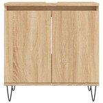 vidaXL Armoire de bain chêne sonoma 58x33x60 cm bois d'ingénierie