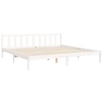 vidaXL Cadre de lit sans matelas blanc 200x200 cm bois massif de pin