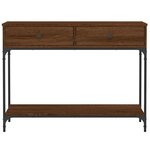 vidaXL Table console chêne marron 100x34 5x75 cm bois d'ingénierie