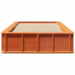 vidaXL Cadre de lit Cire marron 75 x 190 cm Bois de pin massif