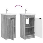 vidaXL Meuble de salle de bain avec évier Sonoma gris