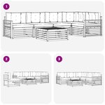 vidaXL Ensemble de canapés d'extérieur 6 pc Naturel et Anthracite