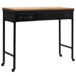 vidaXL Table console MDF et bois de sapin 100 x 33 5 x 80 cm