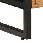 vidaXL Armoire de salle de bain bois massif d'acacia et fer
