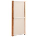 vidaXL Cloison de séparation 4 panneaux Blanc crème 280x180 cm