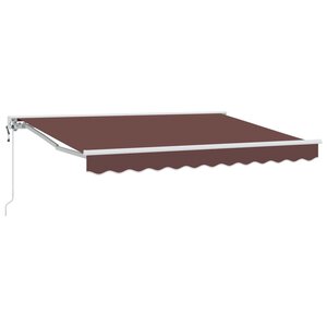 vidaXL Auvent rétractable électrique Marron 3 5 x 2 5 m
