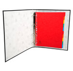 Classeur rembordé PVC 4 anneaux 30mm - A4 maxi 24x32cm - Coloris Aléatoire EXACOMPTA