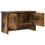 vidaXL Porte-manteau mural avec étagère Chêne fumé 50 x 20 x 30 cm