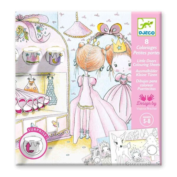 Djeco DJ09699 - Coloriages Les petites portes de Pupi