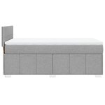 vidaXL Sommier à lattes de lit et matelas Gris clair 90x190 cm Tissu