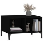 vidaXL Table basse Noir 60x50x36 5 cm Bois d'ingénierie