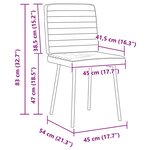 vidaXL Chaises à manger lot de 2 Gris foncé Velours