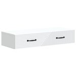 vidaXL Table d'appoint murale Blanc 87 5 x 34 5 x 17 cm