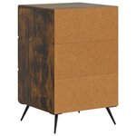 vidaXL Cabinet de chevet avec tiroir Chêne fumé 43 x 41 x 66 5 cm