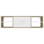 vidaXL Étagère murale Blanc et chêne sonoma 102x30x29 cm Aggloméré