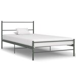vidaXL Cadre de lit sans matelas gris métal 90x200 cm