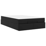 vidaXL Cadre de lit avec matelas avec matelas 2 Pièces Noir PVC