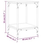 vidaXL Table basse chêne sonoma 40x40x55 cm bois d'ingénierie