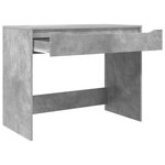 vidaXL Bureau Gris béton 100 x 50 x 78 cm Bois d'ingénierie