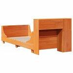 vidaXL Cadre de lit sans matelas cire marron 100x200cm bois pin massif