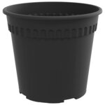 vidaXL Pot à fleurs rond 24 Pièces Noir Ø 17 x 14 cm Plastique