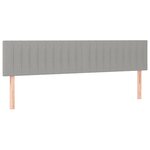 vidaXL Sommier à lattes de lit matelas LED Gris clair 160x200 cm Tissu
