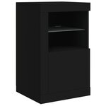 vidaXL Buffet avec lumières LED noir 164x37x67 cm