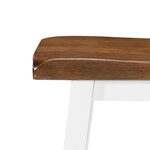 vidaXL Table de bar et tabouret 3 Pièces Bois massif