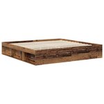 vidaXL Cadre de lit Bois ancien 200 x 200 cm Pin massif