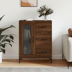 vidaXL Buffet chêne marron 69 5x34x90 cm bois d'ingénierie