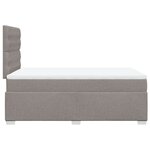 vidaXL Sommier à lattes de lit avec matelas taupe 120x190 cm tissu