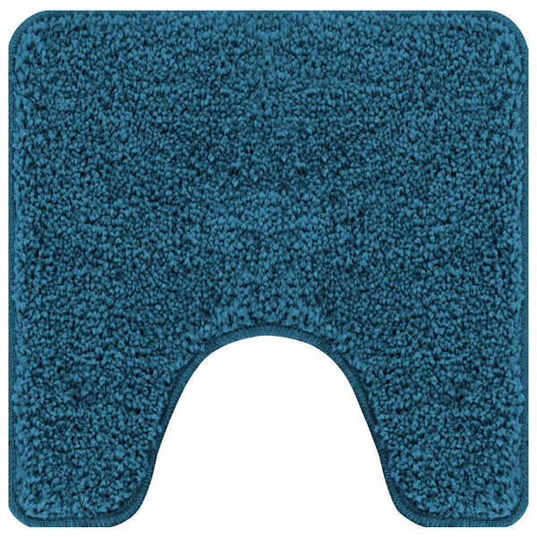 vidaXL Tapis de bain antidérapant avec découpe pour toilette Bleu