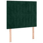 vidaXL Tête de lit à LED Vert foncé 80x5x118/128 cm Velours