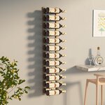 vidaXL Casier à vin mural pour 24 bouteilles Doré Fer