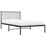 vidaXL Cadre de lit métal sans matelas avec tête de lit noir 107x203cm