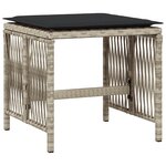 vidaXL Ensemble à manger de jardin et coussins 17 Pièces gris clair rotin