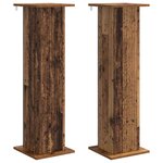 vidaXL Support de Plante 2 pc Bois ancien 30 5 x 30 x 100 5 cm