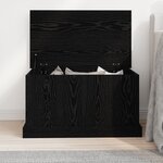 Boîte de rangement vidaXL en chêne noir 70x40x38 cm en bois reconstitué
