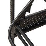 vidaXL Chaise longue avec coussin Noir 63 x 200 x 81 cm Résine tressée (États-Unis uniquement)