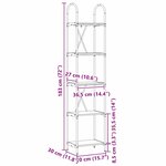 vidaXL Étagère Chêne fumé 40 x 30 x 183 cm Bois d'ingénierie