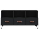 vidaXL Meuble TV noir 102x36x50 cm bois d'ingénierie