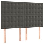 vidaXL Sommier à lattes de lit et matelas Gris foncé 140x190cm Velours