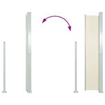 vidaXL Auvent latéral rétractable 140 x 300 cm Blanc cassé