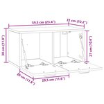 vidaXL Meuble TV mural Bois ancien 59 5 x 31 x 30 cm Bois d'ingénierie