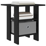vidaXL Table de chevet avec tiroir 2 Pièces Chêne noir 41 x 40 x 45 cm