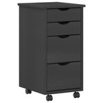 vidaXL Ensemble bureau et cabinet roulant MOSS 2 Pièces Gris