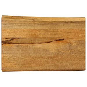 vidaXL Dessus de table 50x40x2 5 cm bord vivant bois massif manguier