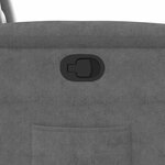 vidaXL Fauteuil inclinable gris foncé tissu microfibre